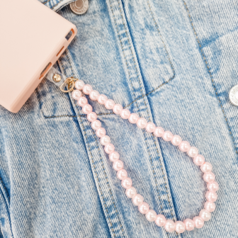 phonestrap parels pink