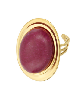 statement ring burgundy